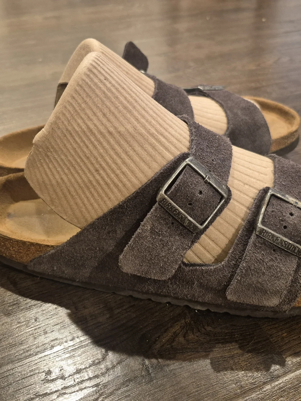 BIRKENSTOCK Arizona Men 2-strap Sandals Brown Leather Size 44, US 10.5